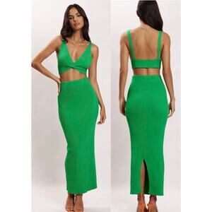 Meshki Green Crop Top